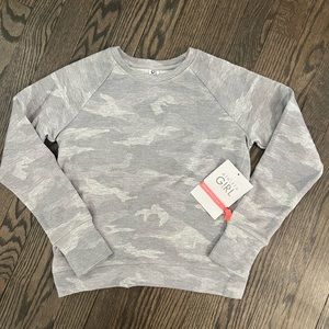 Athleta Girl Gray Camo Sweatshirt